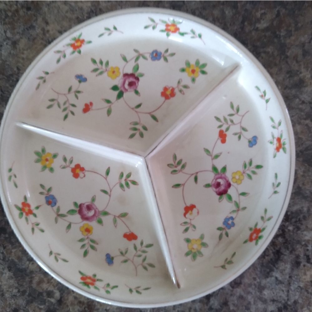 Vintage TT Takito divided dish, Hand painted, Made in Japan. GY